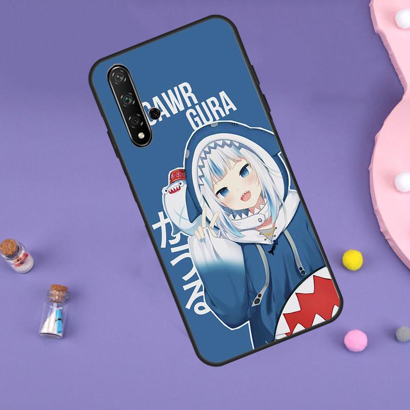 Gawr Gura Hololive Girl Funda For Huawei Nova Y91 Y90 Y70 Y60 Y61 9 10 SE 11i 8i 7i 3i 5T P30 P40 Lite P60 Pro Case