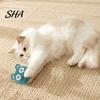 Indoor Cat Entertainment Toy Plush Ball Toy, Catnip Chew Cute Embroidered Face, Non-toxic Plaything Stuffed Kitten Teething for Cats Biting
