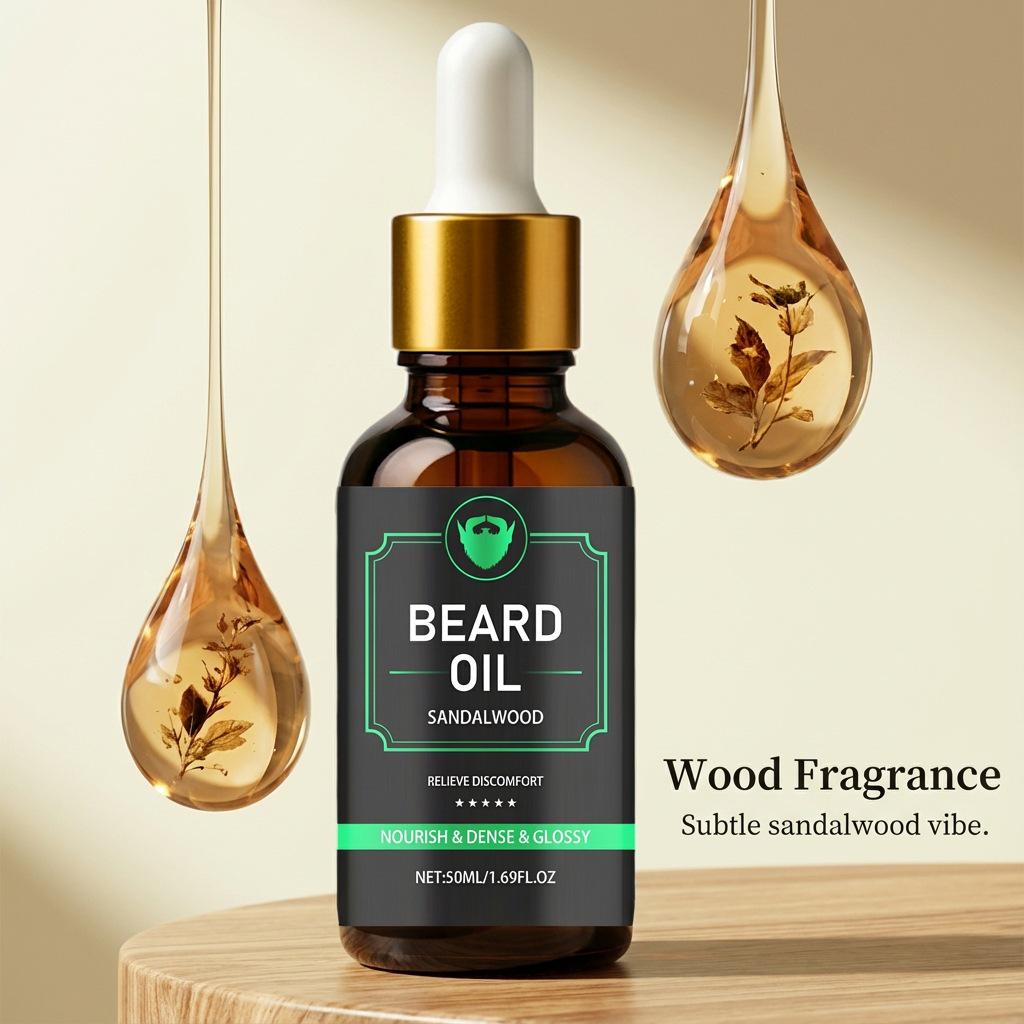 Мужское освежающее нежирное масло для бороды - Гладкое и увлажняющее ежедневное средство