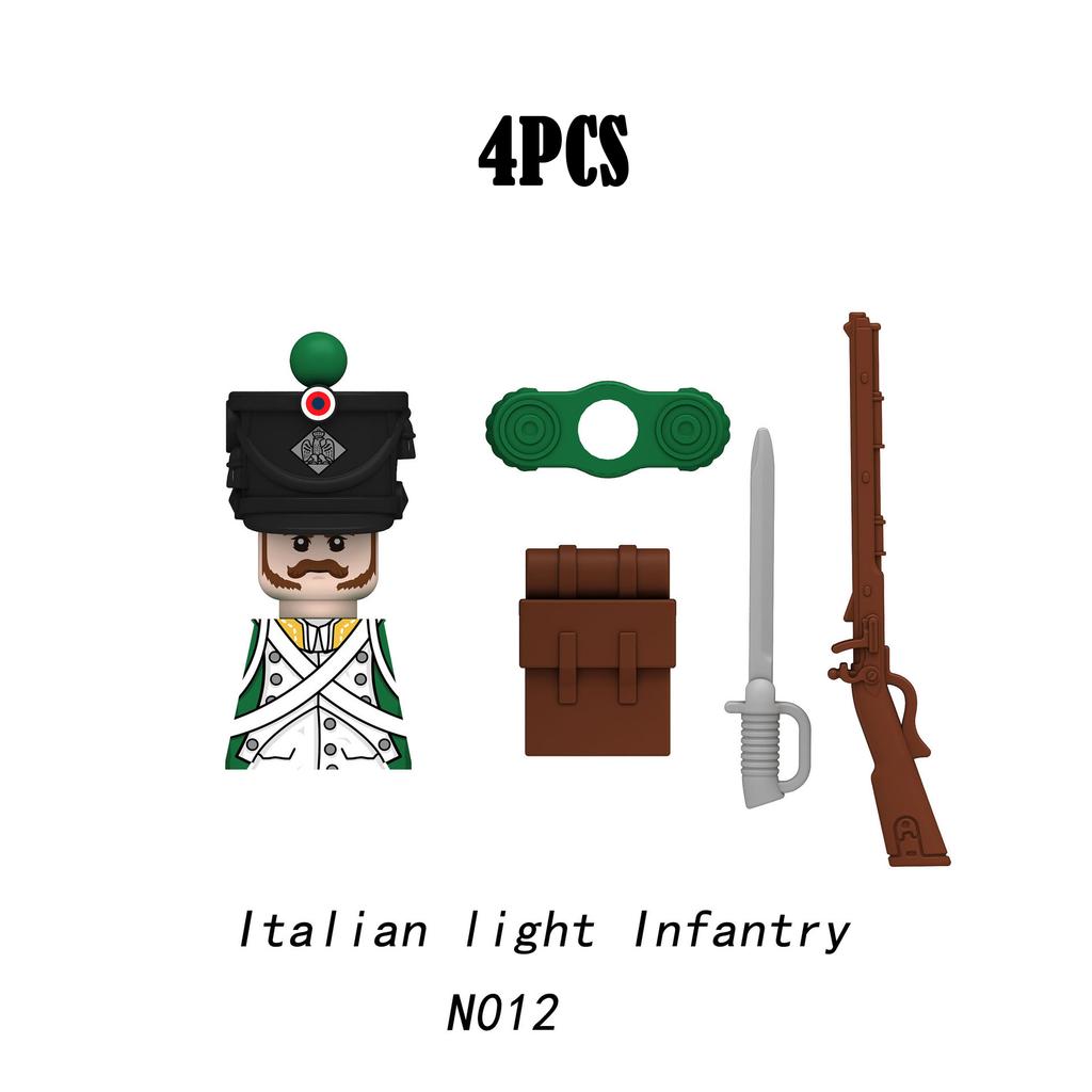 Военные Наполеоновские войны Солдаты Строительные блоки WW2 Русско-британская армия Фигурки Гвардия Пехота Оружие MOC Кирпичи Мальчик Игрушка