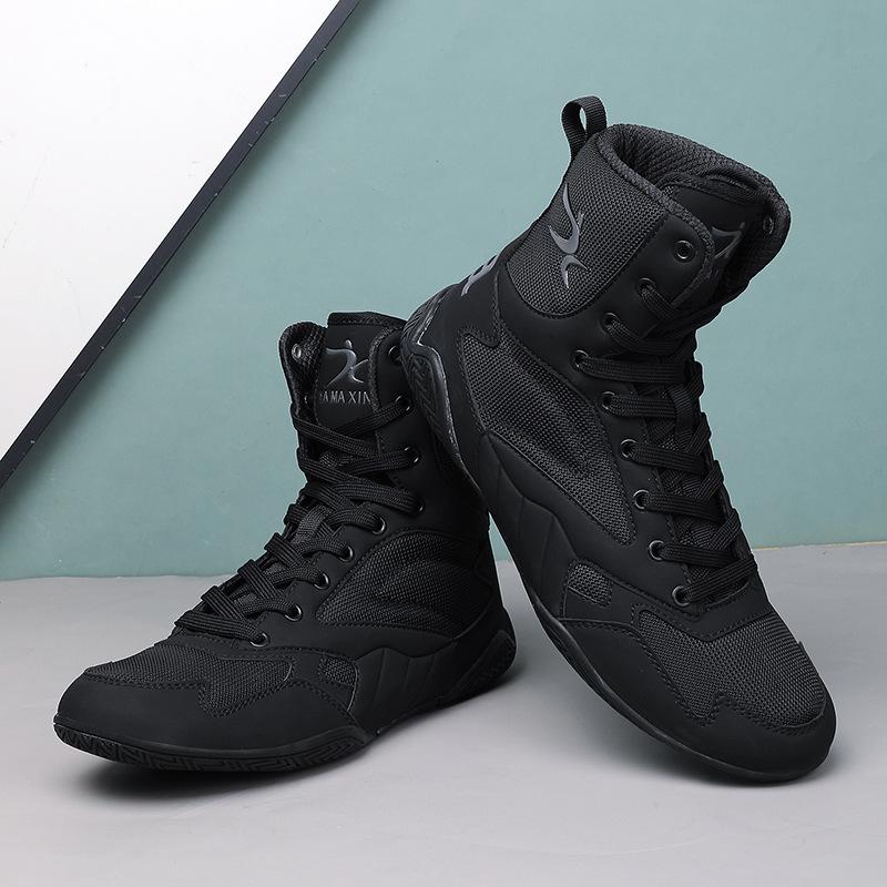 Boxing Shoes Men's Wrestling Shoes Fighting Shoes Training Shoes Fighting Shoes Falling Shoes Sanda Shoes Boxing Boots High Top Women's Shoes