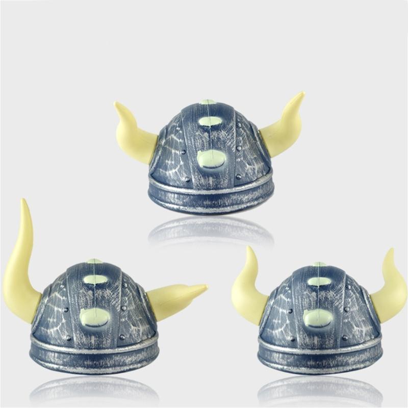 Roman Spartans Soldier Helmets Double Horn Designs Hat Adjustable for Cosplay Party and Theme Event Double Horn Helmets