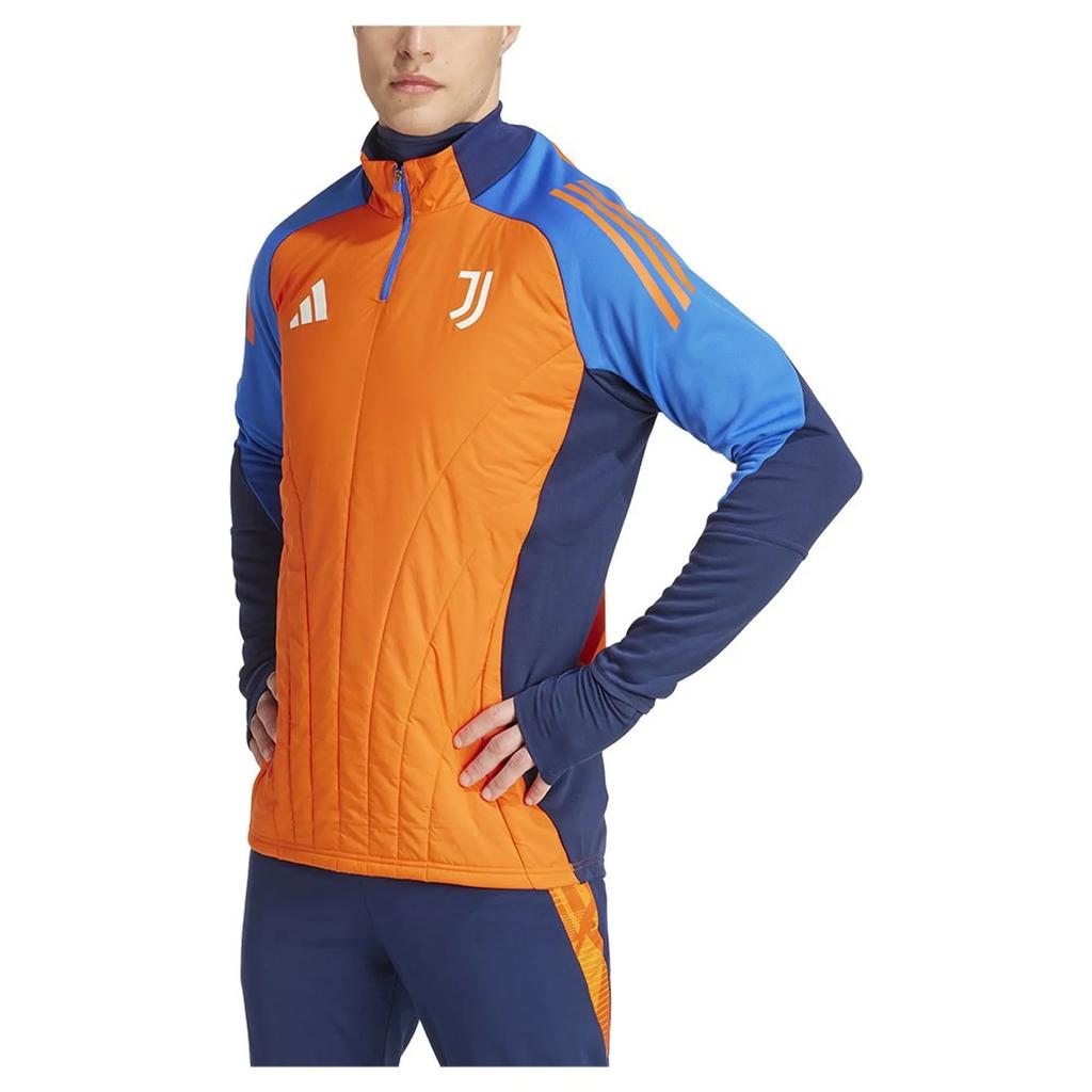 adidas Ювентус 2024-25 Цветной блок 1/4 молния с капюшоном Длинный рукав Удобная футбольная футболка Унисекс топы IT3596