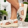 Дропшиппинг Летние эспадрильи на платформе с танкеткой Женские сандалии на толстой платформе для отдыха Женские сандалии Большой размер 43