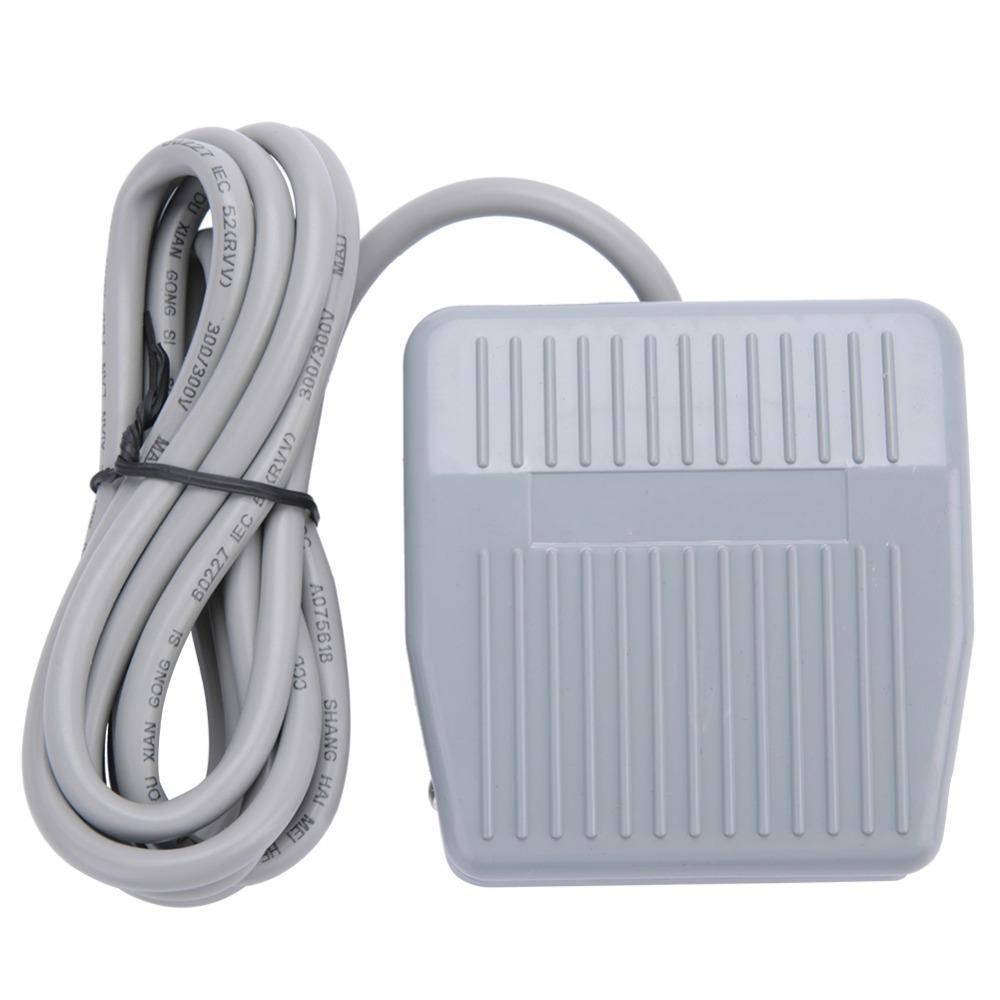 Electronic Component TFS-201 Foot Pedal Switch AC 250V 10A 1NO 1NC Foot Switch Gray SPDT Pedal Switch Controller Textile