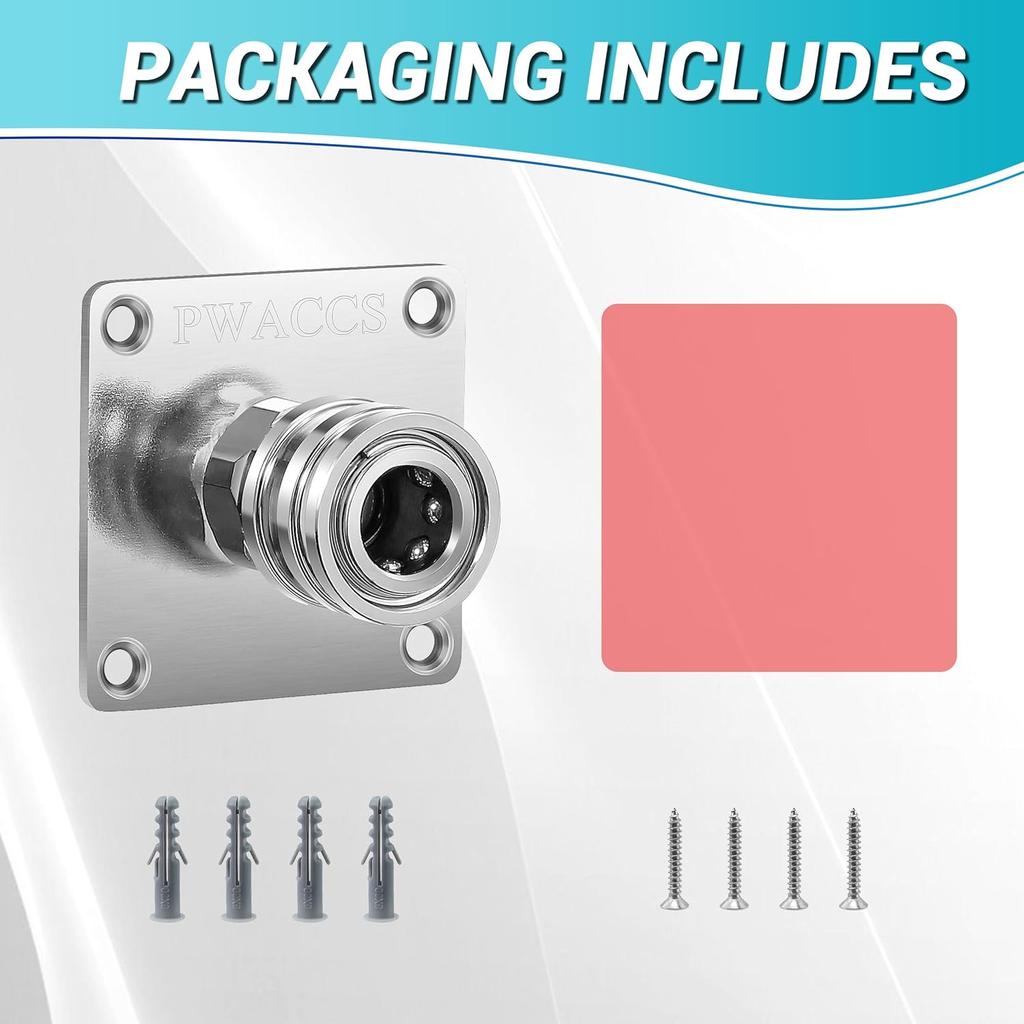 Насадка для пенной пушки, держатель для водяного пистолета, настенное крепление для мойки высокого давления, стойка для хранения принадлежностей, быстроразъемное соединение из нержавеющей стали 1/4 дюйма