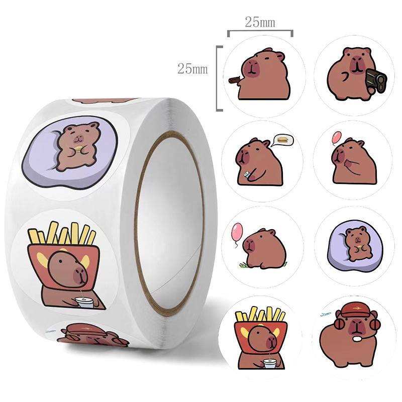 500 шт., наклейка с изображением капибары, наклейки, украшения, сделай сам, телефон, ноутбук, чемодан, ноутбук, холодильник, детская наклейка