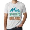Homme Graphique  Tee Shirt Graphic T Shirt Wilderness ONTARIO White Smoke