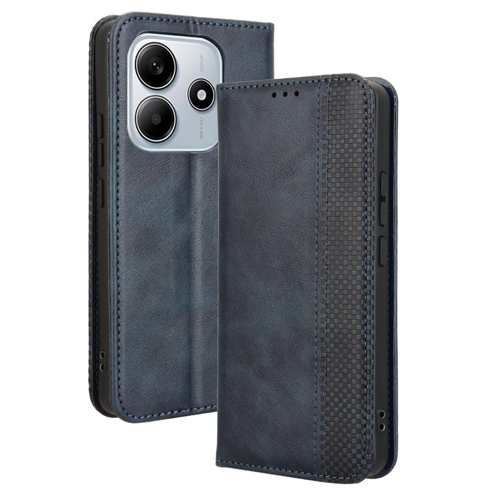 Кожаный чехол-кошелек с подставкой для Xiaomi Redmi Note 14 5G, ретро-текстура, чехол для телефона