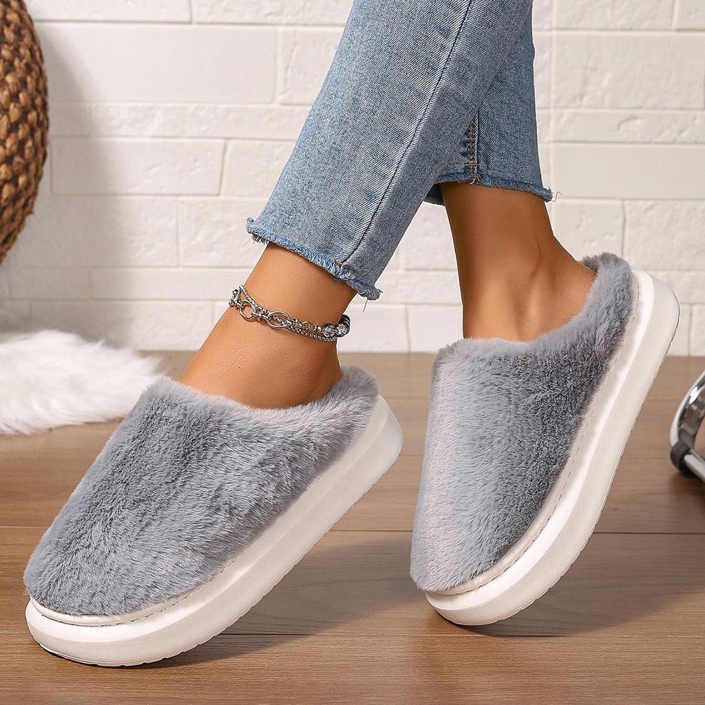 Women Slippers 2024 New Winter Home Fur Slippers Cartoon Cat Non-Slip Soft Warm House Indoor Bedroom Couples Shoes Slides Women