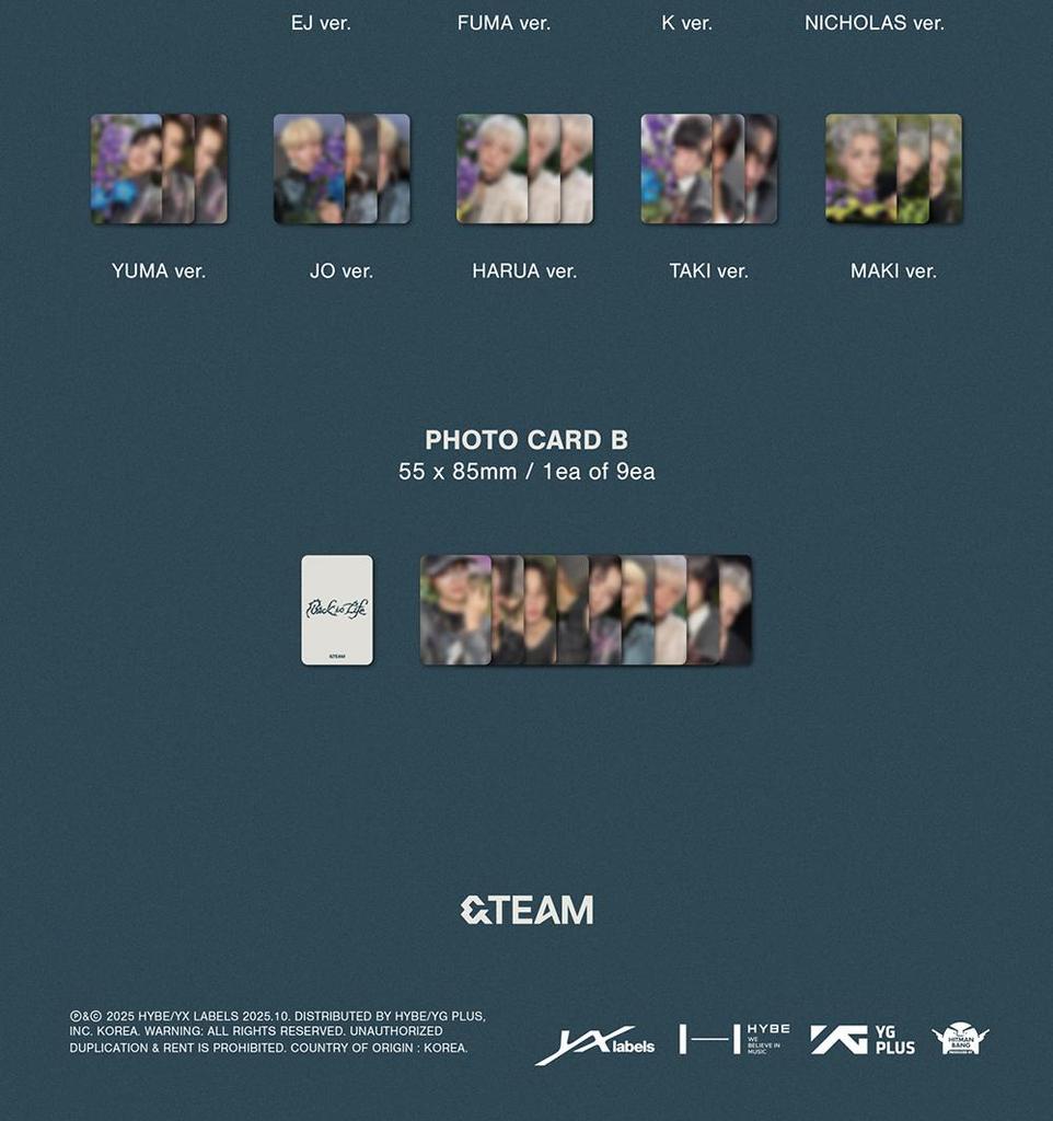 (Рёв вер.) &TEAM [Back to Life] KR 1-й мини-альбом