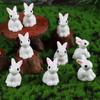 Микро-ландшафт 3D Белый Кролик DIY Брелок Серьги Заколка для Волос Набор Украшений