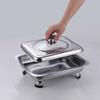 Чайник-мармит из нержавеющей стали, подогреватель для шведского стола со стеклянной крышкой, съемные ножки, тарелка для ужина для шведских столов, отелей, барбекю на открытом воздухе, кейтерингового обслуживания