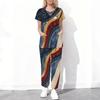 Women Plus Size Multicolor Printed Scrub Set Cutout Neck Short Sleeve Pocket Top Long Pants Two Piece