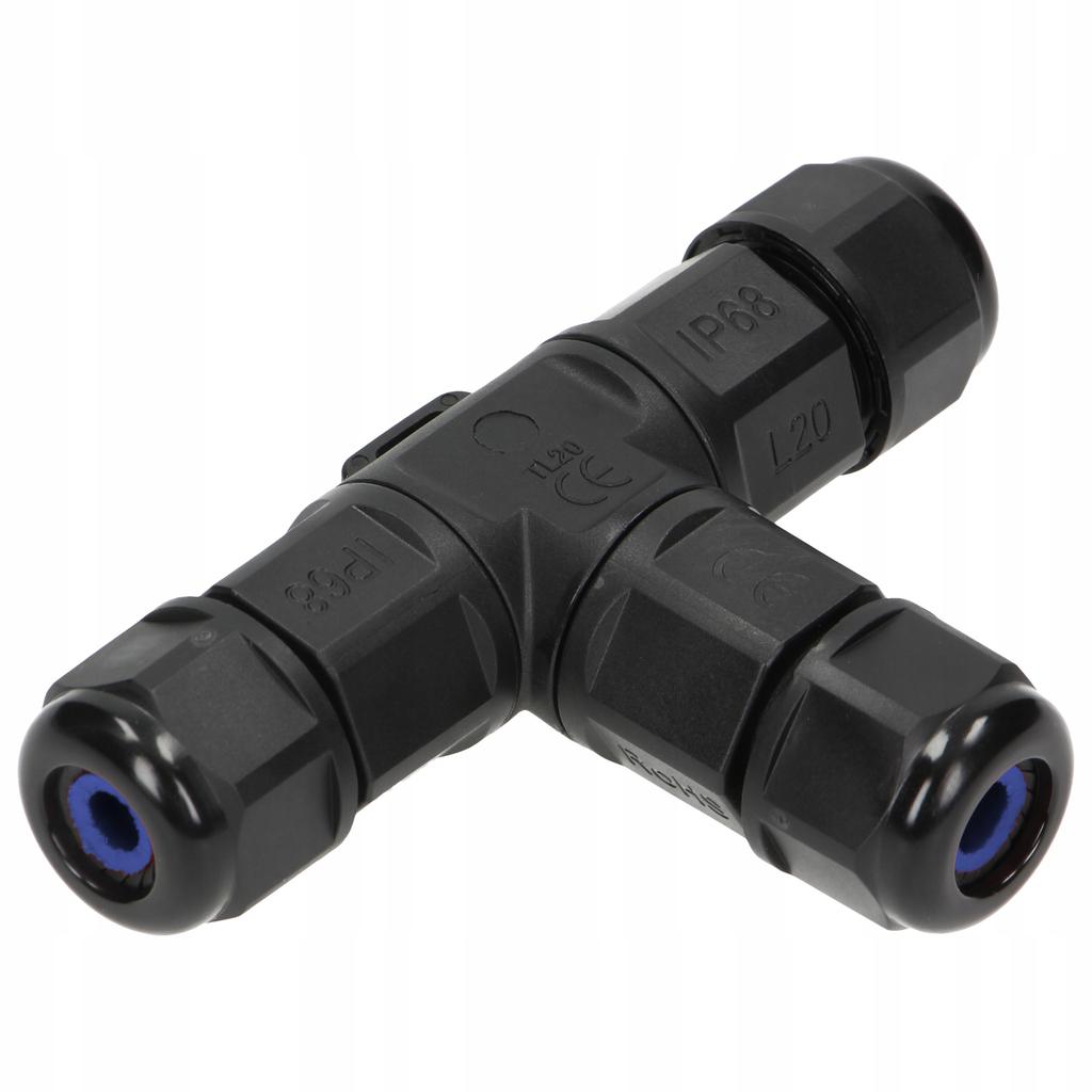 Cable Connector T-piece Ip68, Max. 3x4mm2, 450V/25A