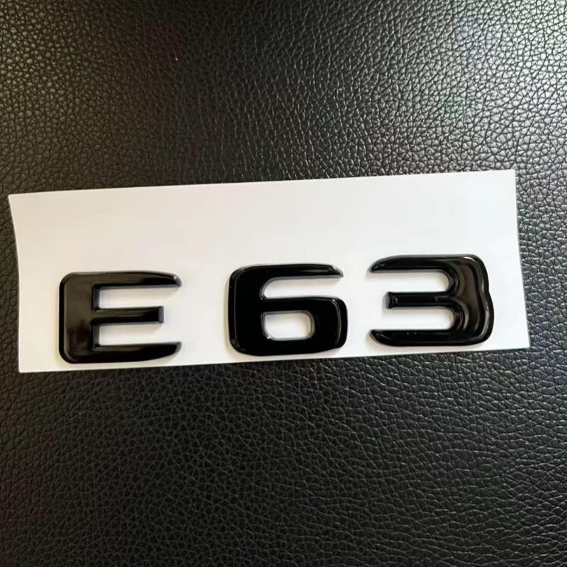 Suitable for ABS Black Auto Letter E63 E63S Logo Logo Sticker Car Luggage Badge Decal Mercedes Benz E63 E63S W213 Accessories PT5