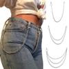 Unisex Long Metal Wallet Chain Trousers Hipster Pant Keychain Clip Keyring HipHop Jewelry Accessories