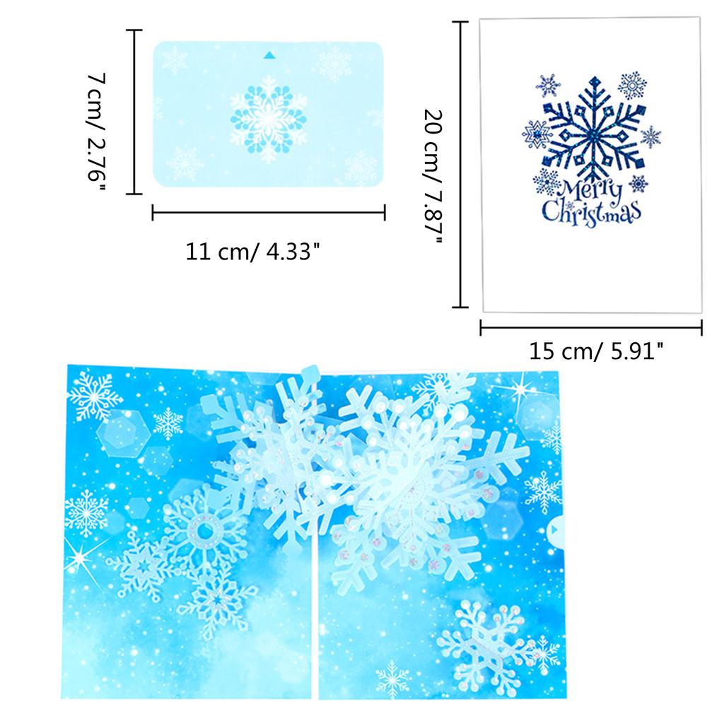 Рождественские 3D поздравительные открытки со снежинками, тарелка бумаги с конвертом, открытка, приветственные семейные открытки, подарочные карты, подарок на вечеринку