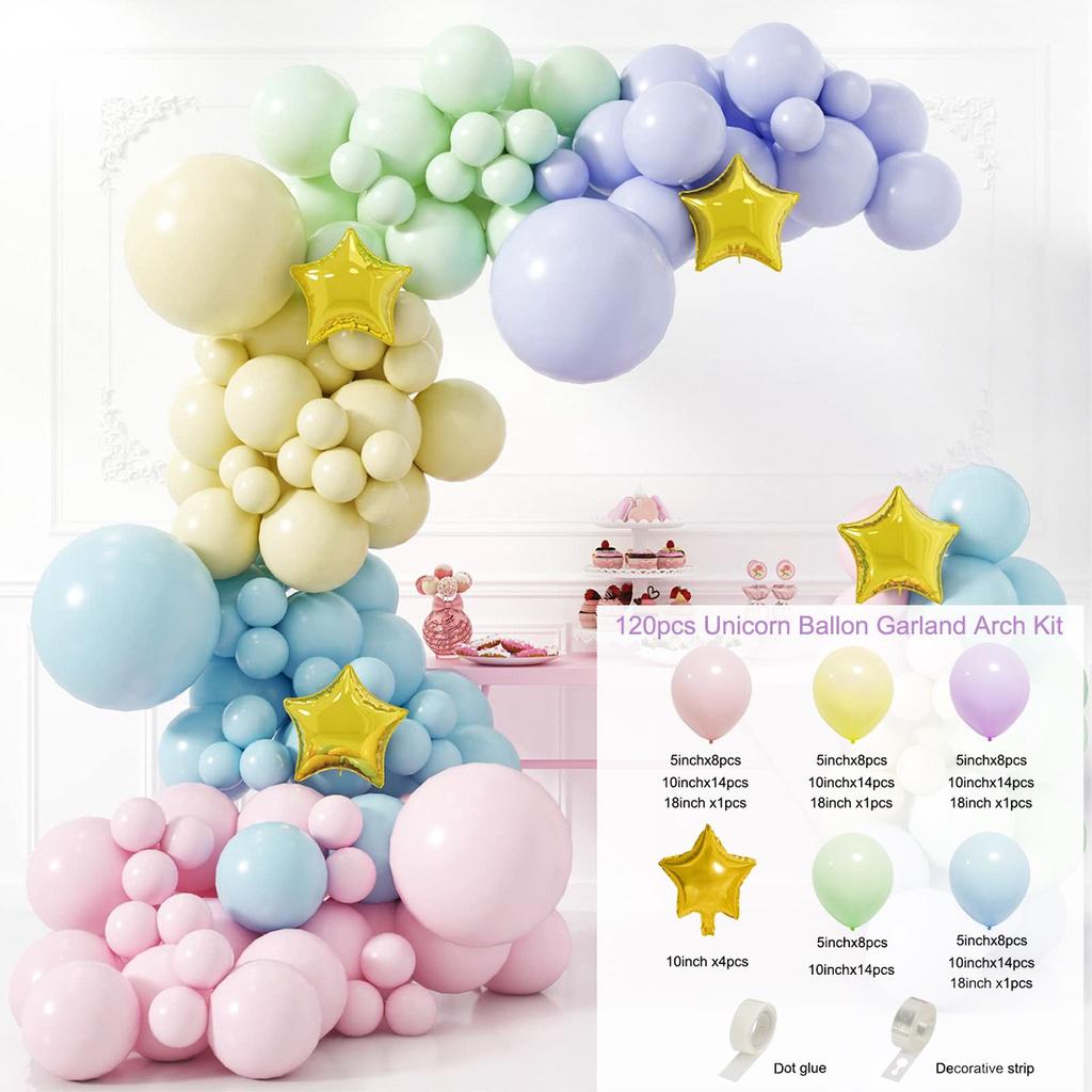 Colorful Macarons Balloon Garland Arch 1st Birthday Party Decoration Kids Wedding Birthday Latex Balloon Baby Shower Boy Girl