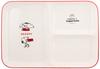 PEANUTS Snoopy Is Lacquered Divided 606554 "Happiness Suppertime" Plate, 21cm, White,