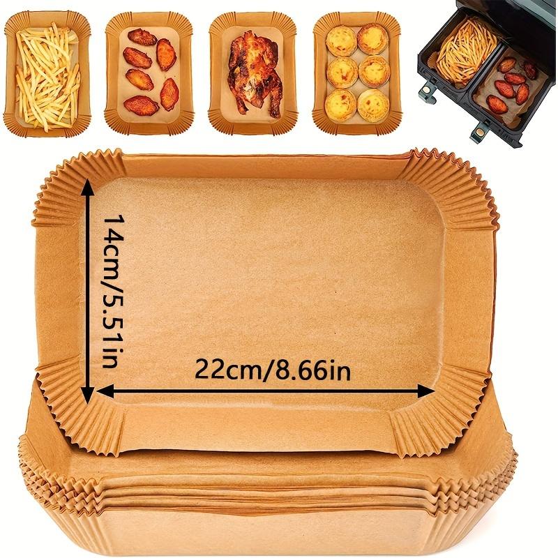 1 комплект/100 шт. Пневматические одноразовые подложки для фритюрницы, аксессуары для фритюрницы, прямоугольные подложки из пергаментной бумаги, для микроволновой печи и т. д.