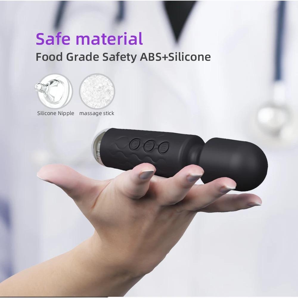 20 Speeds Powerful AV Vibrator Female G Spot Clitoris Nipple Stimulator Magic Wand Dildo Adult Sex Toy for  Women Masturbation