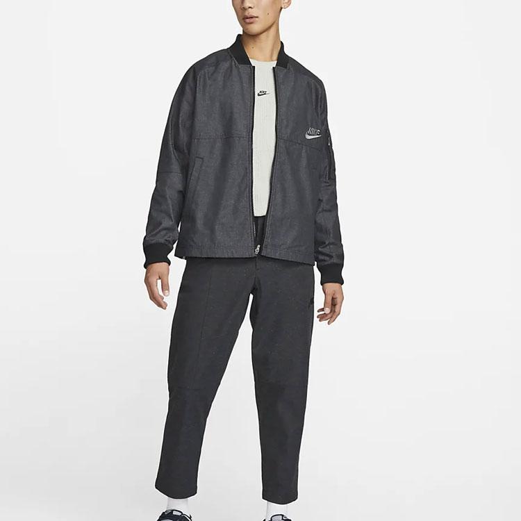 Nike Sportswear Revival Woven Flight Jacket Men jackets Dark-Gray DM5613-084