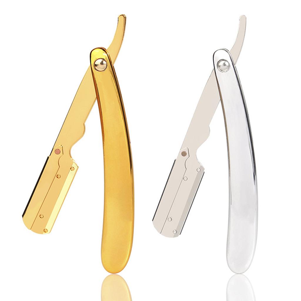 1PC Traditional Manual Shaver Professional Straight Edge Stainless Steel Sharp Barber Razor Folding