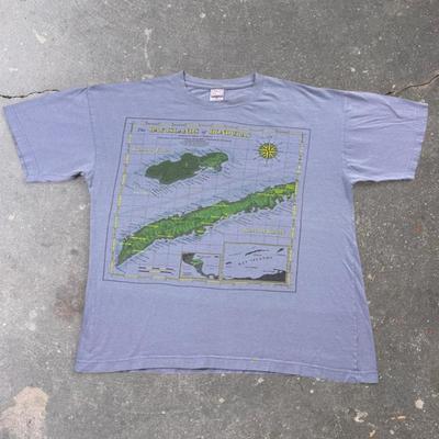 1996 Bay Islands of Honduras Double-Sided Map Tee | XL