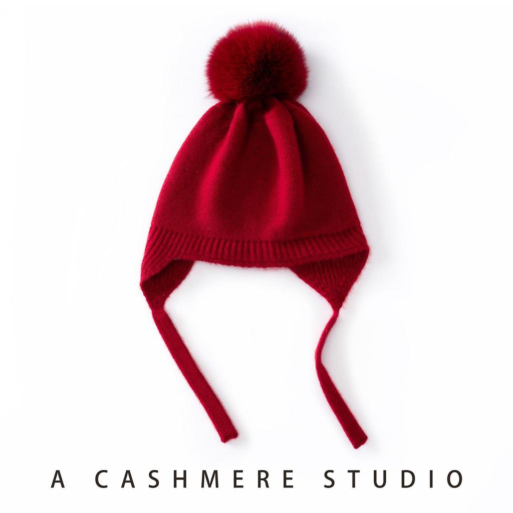 Children's Cashmere Knit Hat for Autumn & Winter - Warm, Ear Protection, Fashionable, Versatile, Turban Style for Boys and Girls