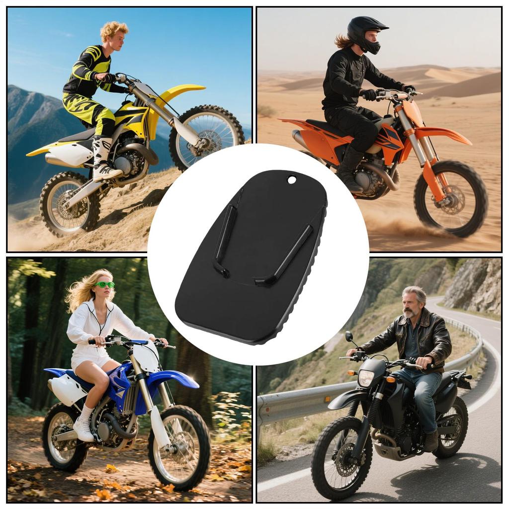 Motorcycle Kickstand Pad Kickstand Support Plate 2 Pieces Anti Sinking Coaster Motorbike Parking Accessory For Garage Road