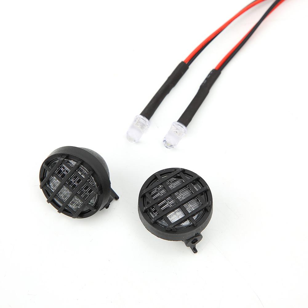 Universal White 22MM Headlight Decoration Kit for 1/10 Scale RC Crawler Car Toy Vehicle