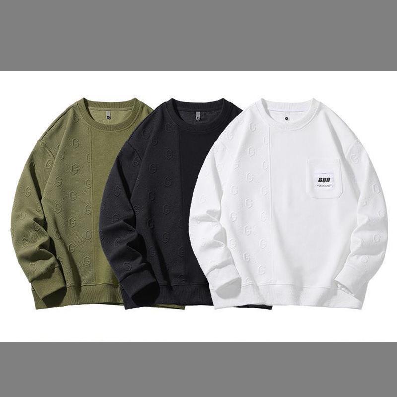 Весна и осень свободный мужской модный повседневный круглый вырез с принтом в стиле пэчворк мужской пуловер с капюшоном