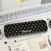 Korean Polka Dot Metal Tin Box Pencil Case for Students Ins Style Stationery Organizer for Washi Tape Pen Scrapbooking Supplies