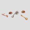 Small Size Coffee Spoon Lapel Pins Creative Metal Metal Badges New Spoon Brooch  Denim Jackets