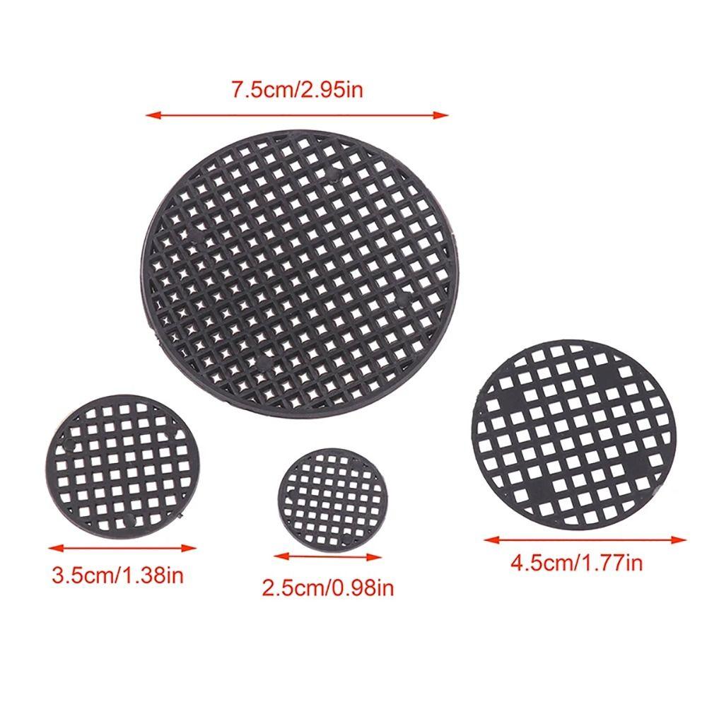 100/200/300Pcs Hole Bonsai Basin Grid Bottom Pad Plastic Round Mesh Grid Mat Flowerpot Gasket