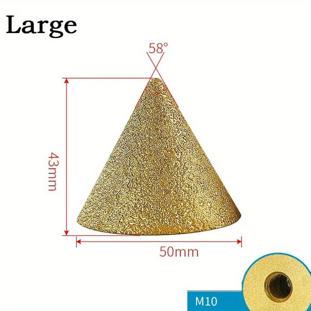 Diamond Drill Bits Grinding Wheels M10 Threaded Polishing Ceramic Tile Engraving Cutting 38 50MM Tapered Chamfering Utility