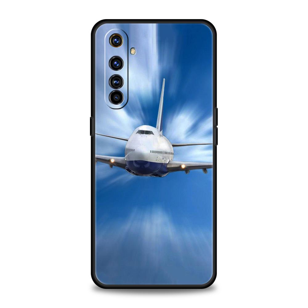 Aircraft Plane Airplane Silicone For Realme 9 Pro GT2 6 7 8 10 C11 C21Y C25 C35 GT Neo 2 3 3T Pro Plus 5G Shockproof Phone Cover