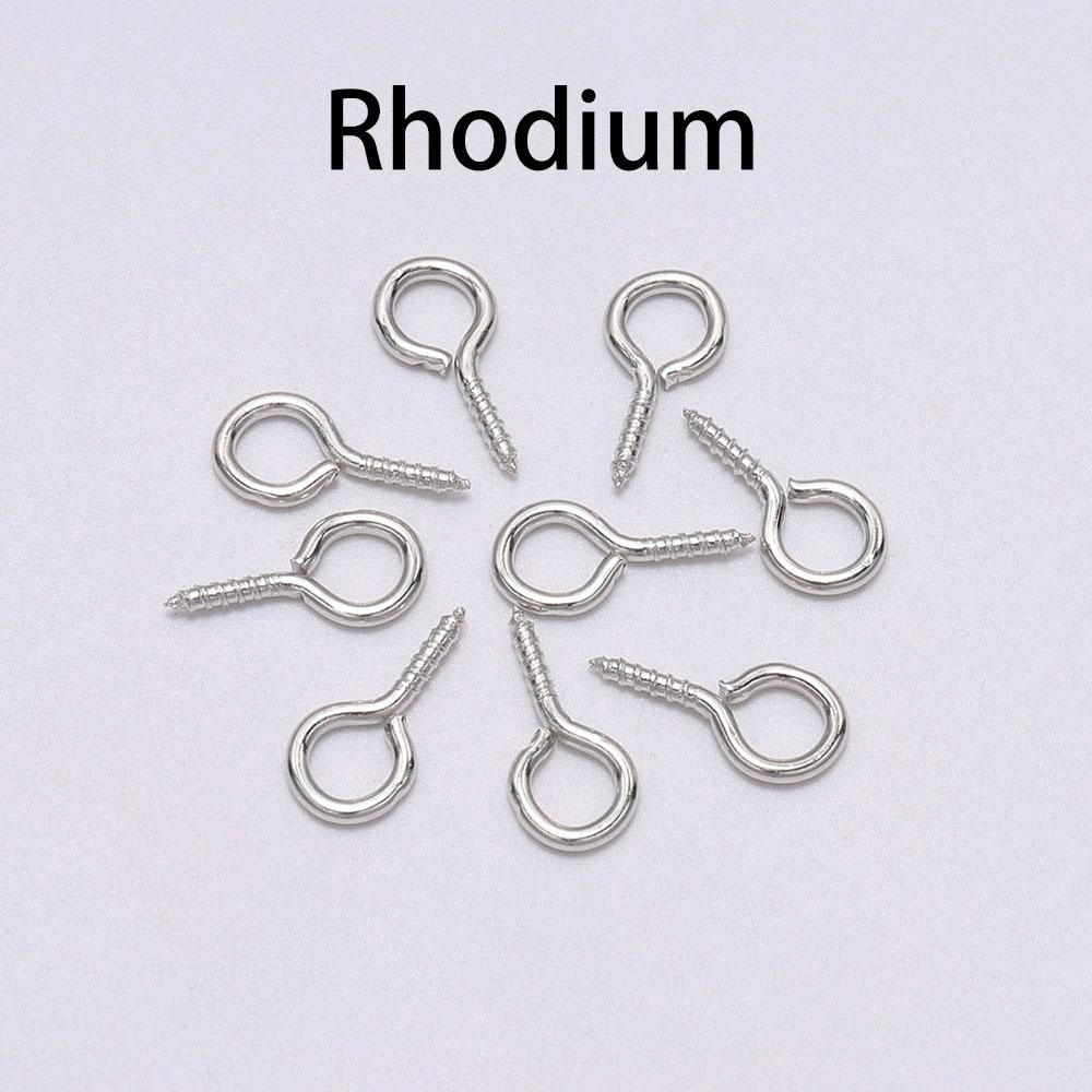 200Pcs Small Tiny Mini Eye Pins Eyepins Hooks Eyelets Screw Threaded Gold Color Clasps Hooks Findings for DIY Jewelry Making