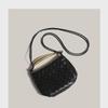 2024 High-End Woven Mini Half-Moon Shoulder & Crossbody Bag with Metal Handle