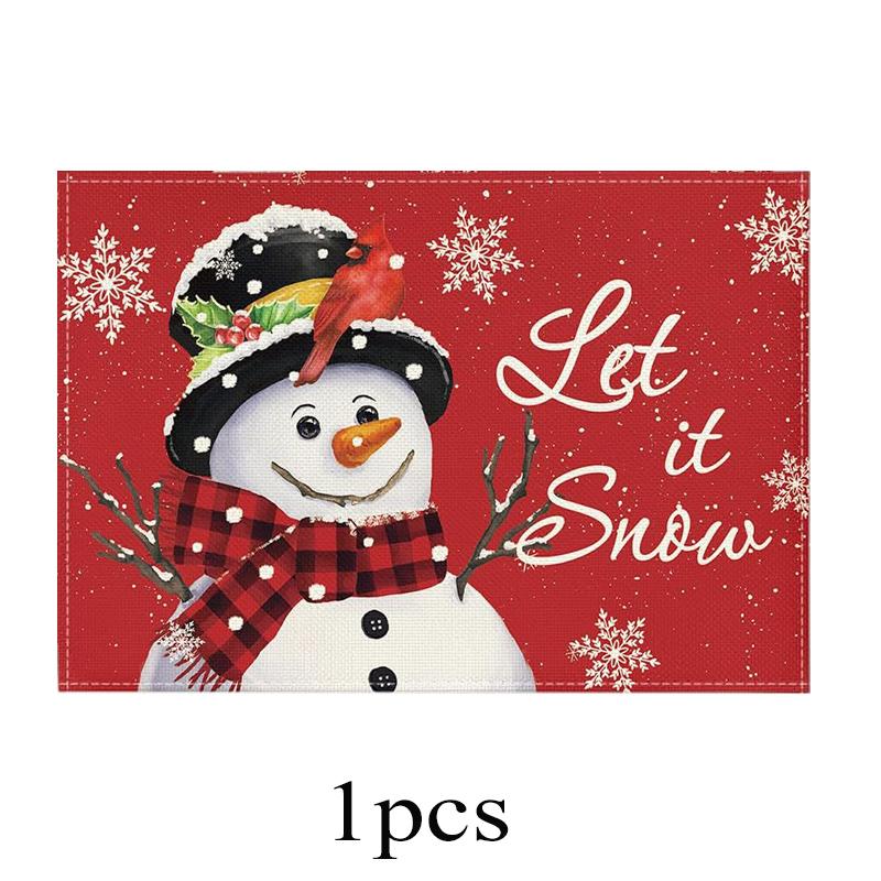 Рождественская елка Буффало Клетка Подставки под тарелки Набор из 5 Рождественские подставки под тарелки Подставки для обеденного стола Кухонный стол Вечеринка Домашнее украшение