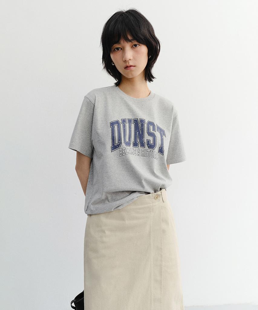 Унисекс винтажная футболка Deonseuteu с арочным логотипом_Udts6B145_Серый меланж