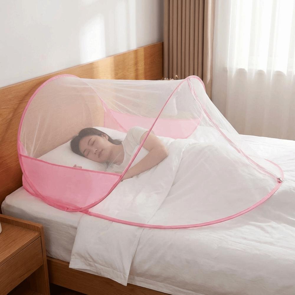 Single Foldable Mosquito Net Breathable Mosquito Bar Frame Convenient Travel Mosquito Net Hotel