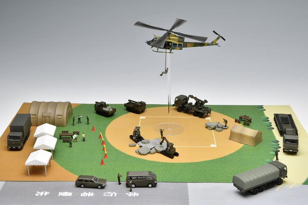 100 Views of Working Vehicles 003 Force Disaster Prevention Training Diorama 323204 GJ! Self-Defense Site, 8-Piece Box, Supplies,