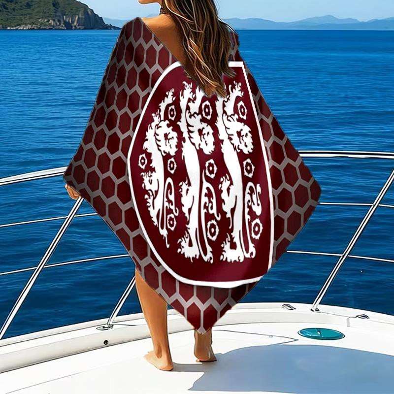 EnglFootball Crest Beach Towel - Soft, Absorbent Microfiber, Lightweight, Ideal for The Beach, Parties, Travel, Camping fan gifts