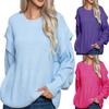Women's Fashion Casual Shoulder Drop Long Sleeve Loose Knitted Pullover Sweater