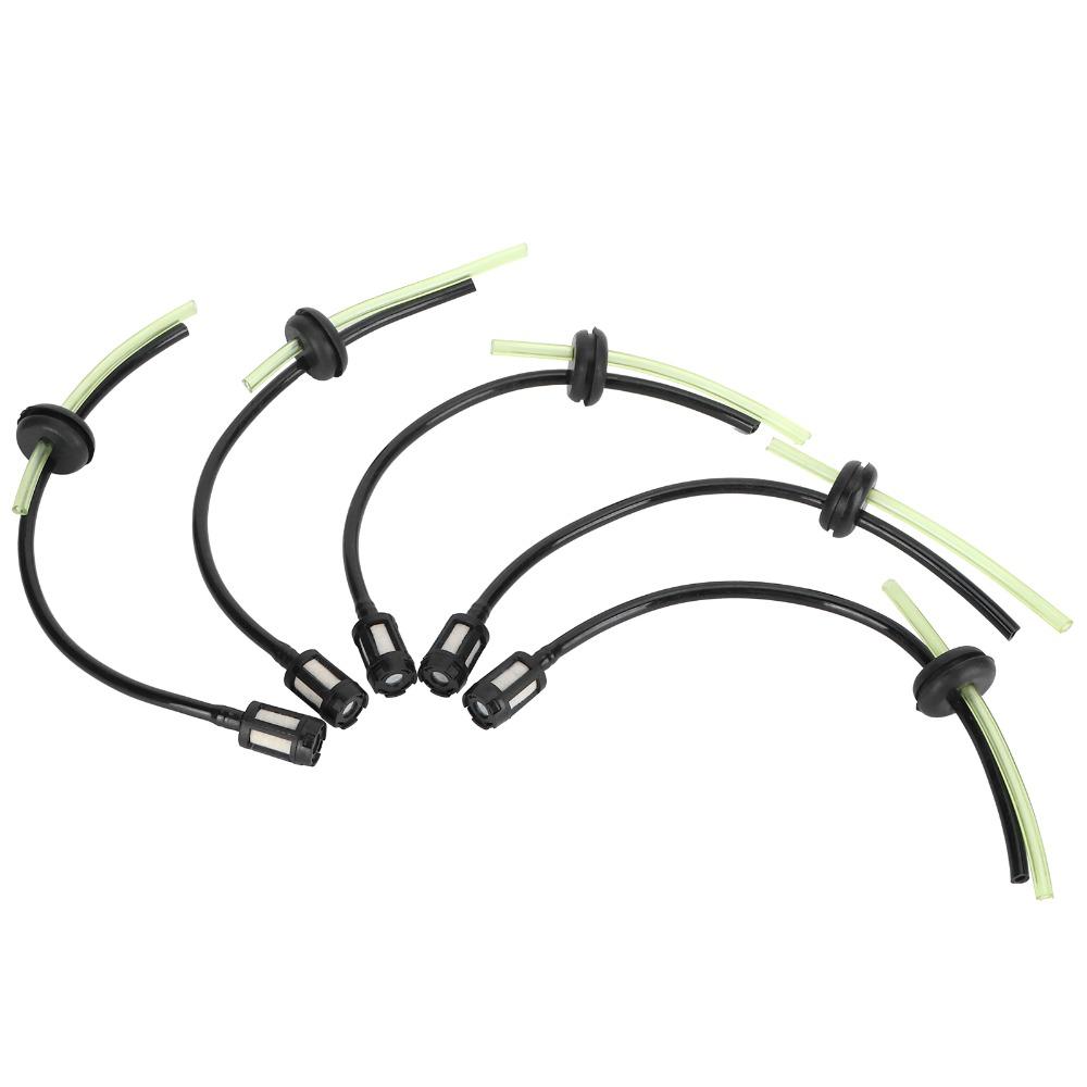 10pcs 2 Hole Design Fuel Filter Hose Kit Black and Green Fuel Line Replacement Kit for GX35