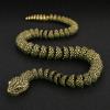 Brass Cobra Snake Animal Statue Small Sculpture 3D Tabletop Home Decor Gift