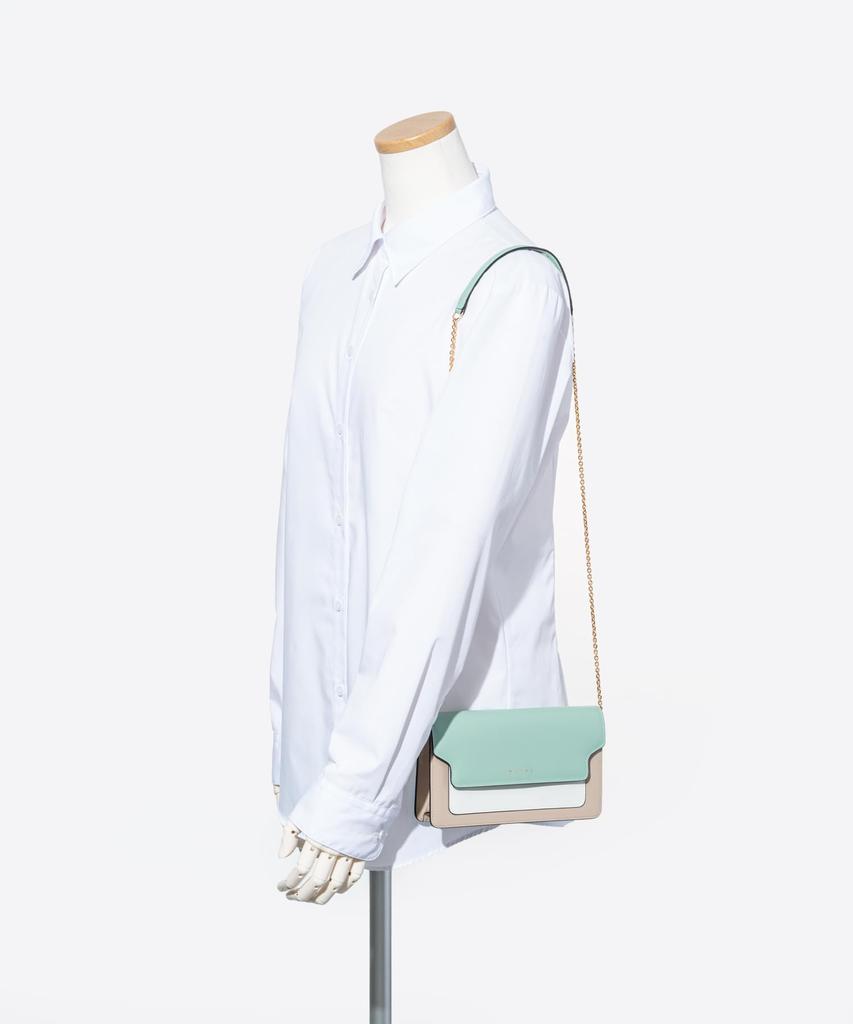 Длинный кошелек PFMO0085U1LV520 COLOR BLOCK Color Block ЧАЙ [Marni] Женский ЗЕЛЕНЫЙ/ИЗВЕСТКОВЫЙ/СВЕТЛО-ВЕРБЛЮЖИЙ [Товар]