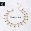 Rhinestones Tassel Anklets for Women Summer Beach Accessories Bohemia Bracelet On Foot Fashion Simple Jewelry